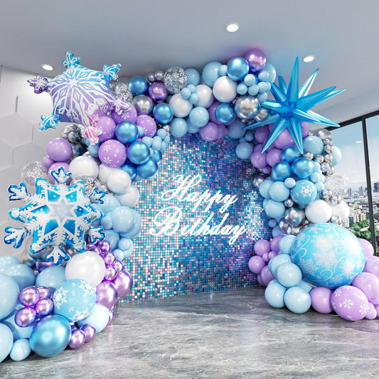 ADOINBY Frozen Balloon Arch Collection centerpiece for winter parties