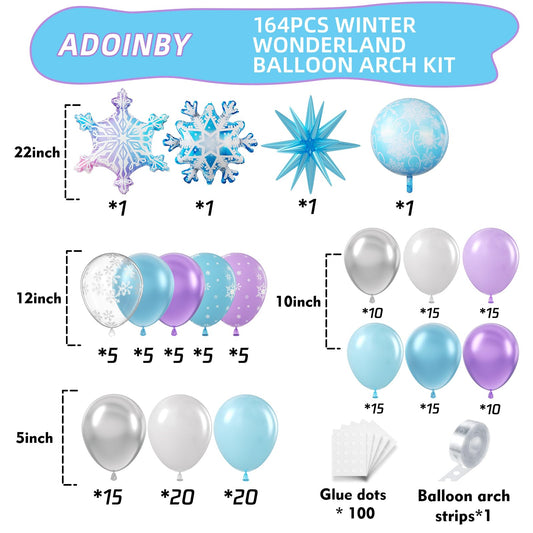 ADOINBY gradient snowflake balloons create dreamy color for photos