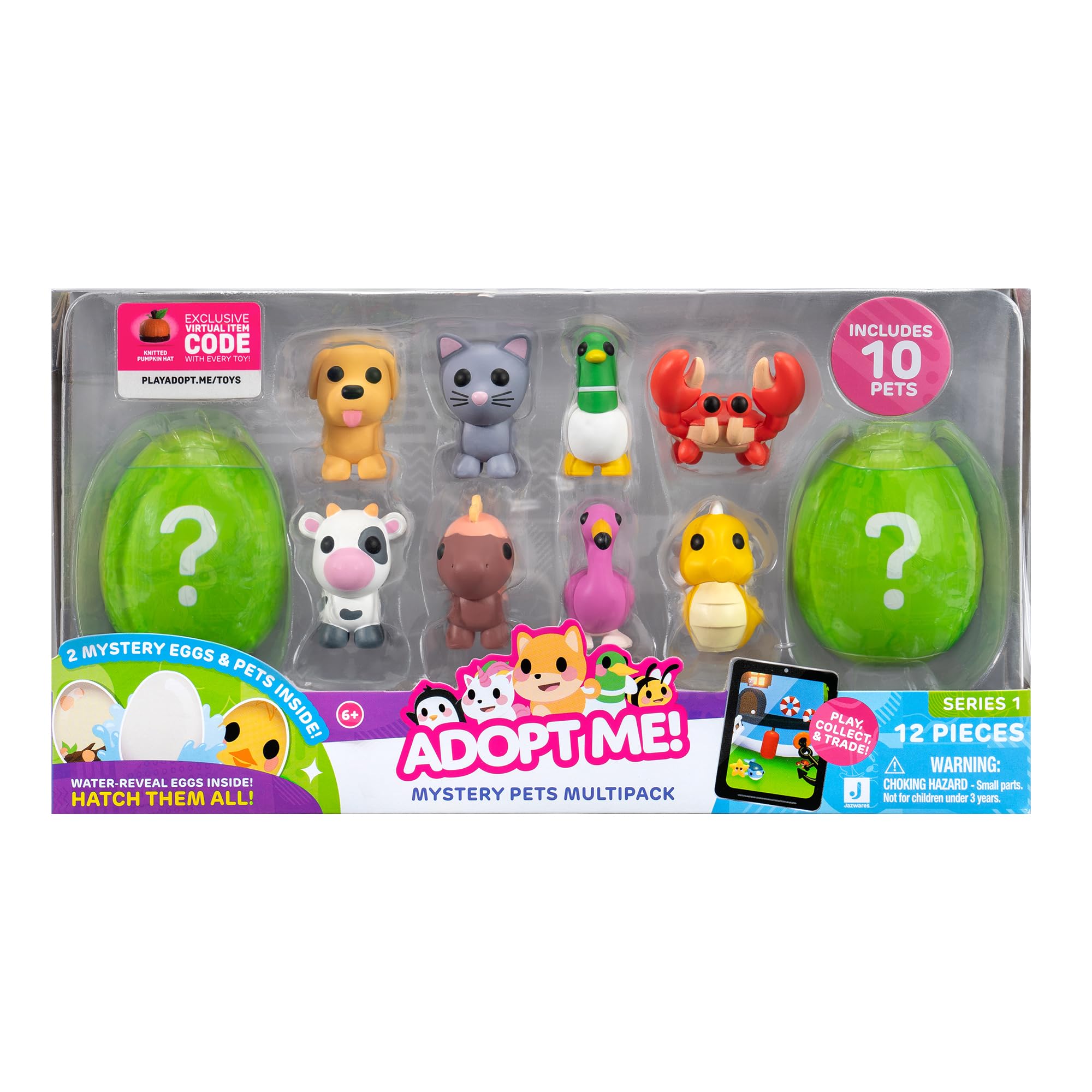 Adopt Me! Mystery Pets collection: ten figures ready for play and display.