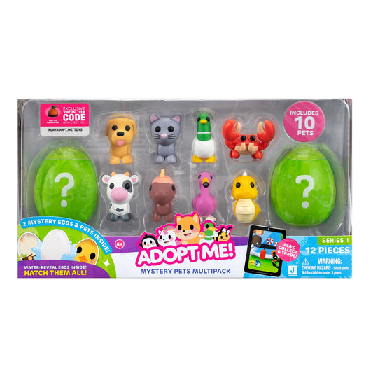Adopt Me! Mystery Pets collection: ten figures ready for play and display.