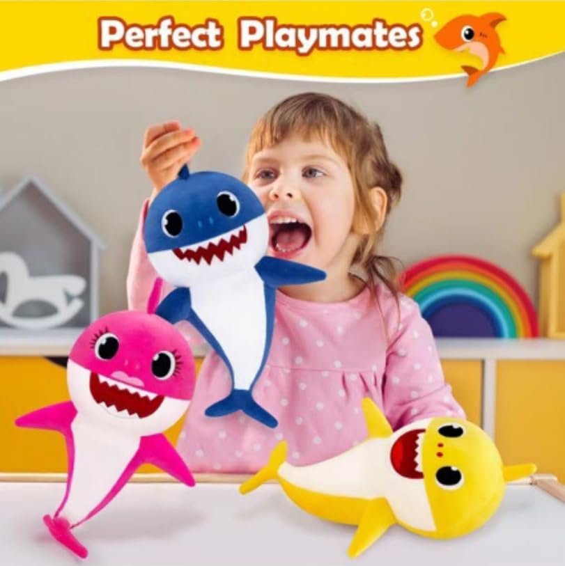 Adorable Shark Plush Toy fabric closeup, shows ultra-soft material and friendly stitching.