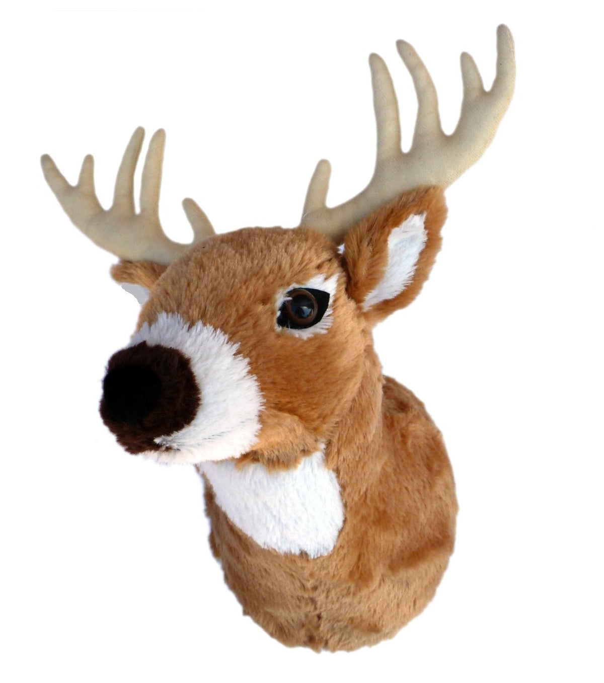 Adore Boone Whitetail Deer walltoy wall mount, front view; soft plush ready for display.