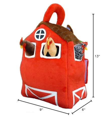 Adore Plush 12-inch Hen House carry handle for easy transport