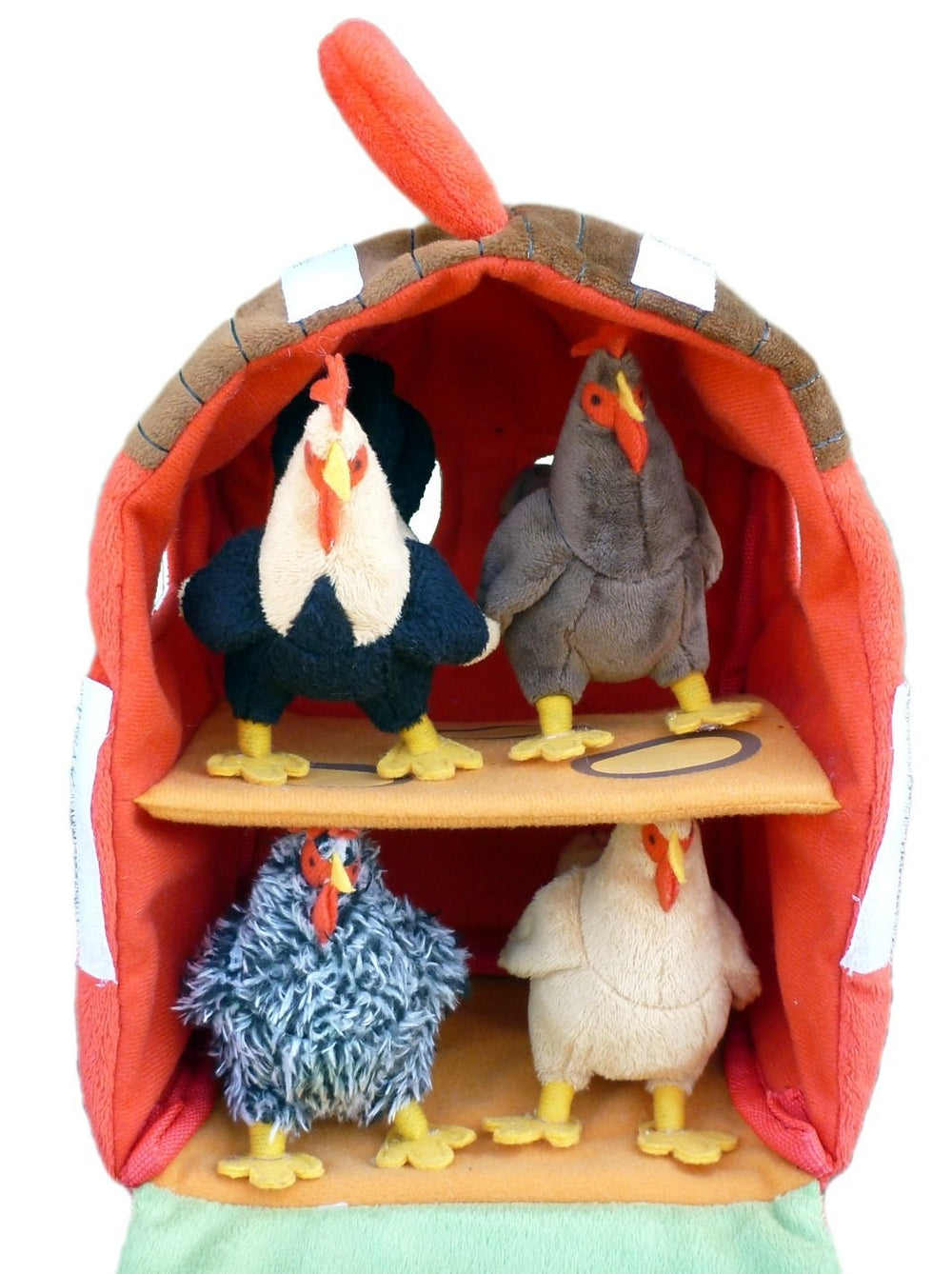 Adore Plush 12-inch Hen House open doors for interactive storytelling