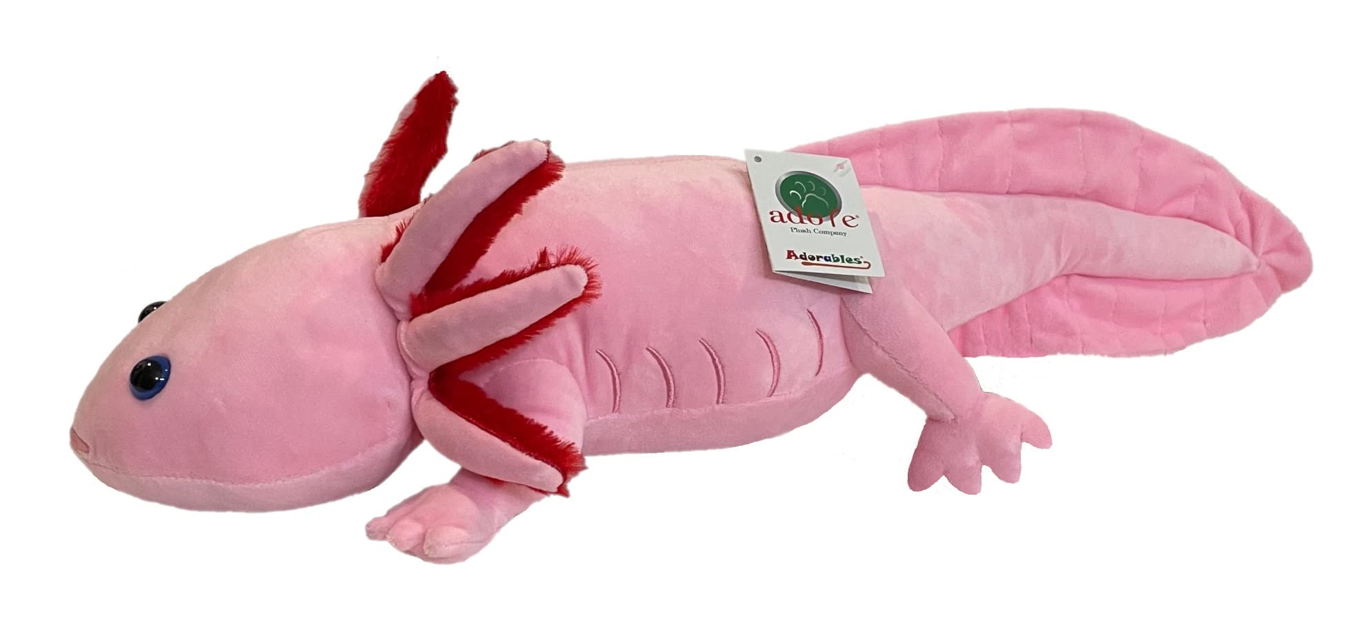Adore Plush Axie the Axolotl 21-inch front view, a soft cuddle buddy for kids and collectors.