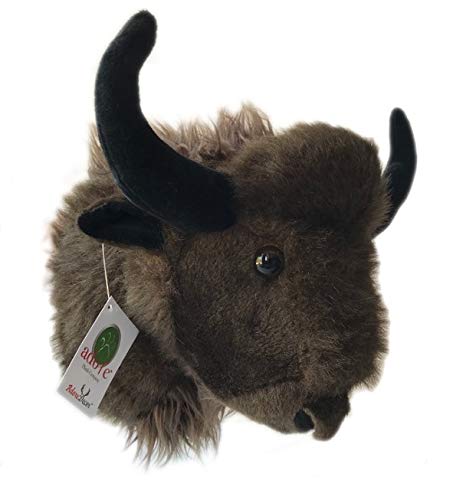Adore Plush Bill the Buffalo wall toy front view showing bendable horns and plush texture