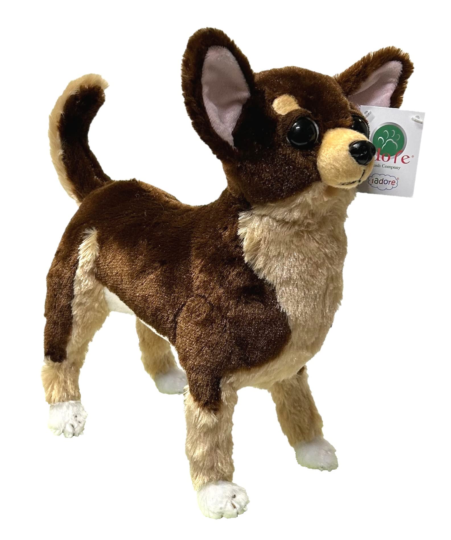 Adore Plush Coco standing farting Chihuahua plush toy with lifelike detail and squeezable texture