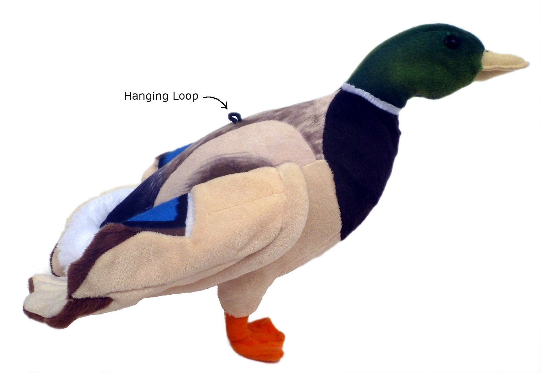 Adore Plush Drake Duck walltoy is a soft, squeezable décor accent.