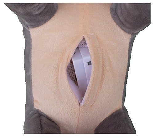 Adore Plush Hippo stomach pouch Velcro opens for quick, playful sound reveal.