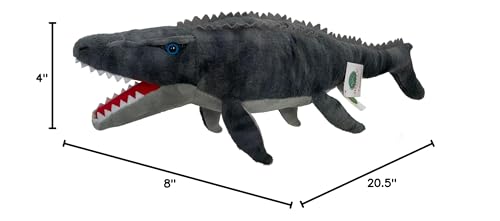 Adore Plush Moby Mosasaurus face detail, soft textures ideal for hugs and storytelling.