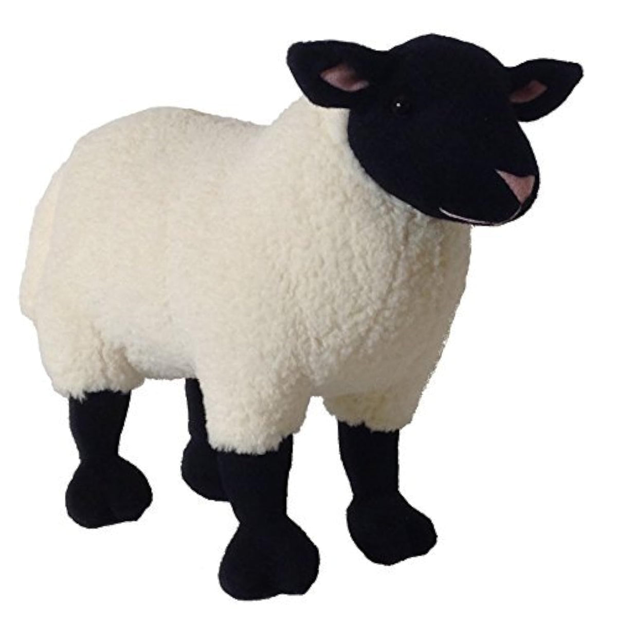 Adore Plush Standing Marshmallow Suffolk Sheep shows a soft, squeezable cuddle buddy designed for display and play.