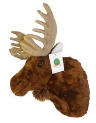 Adore Plush Yukon Moose walltoy front view, soft squeezable decor for kids' rooms