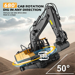 ADTHLIER RC excavator rechargeable battery enabling longer play sessions