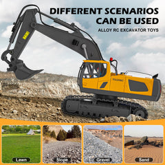 ADTHLIER RC excavator shovel in action digging sand efficiently