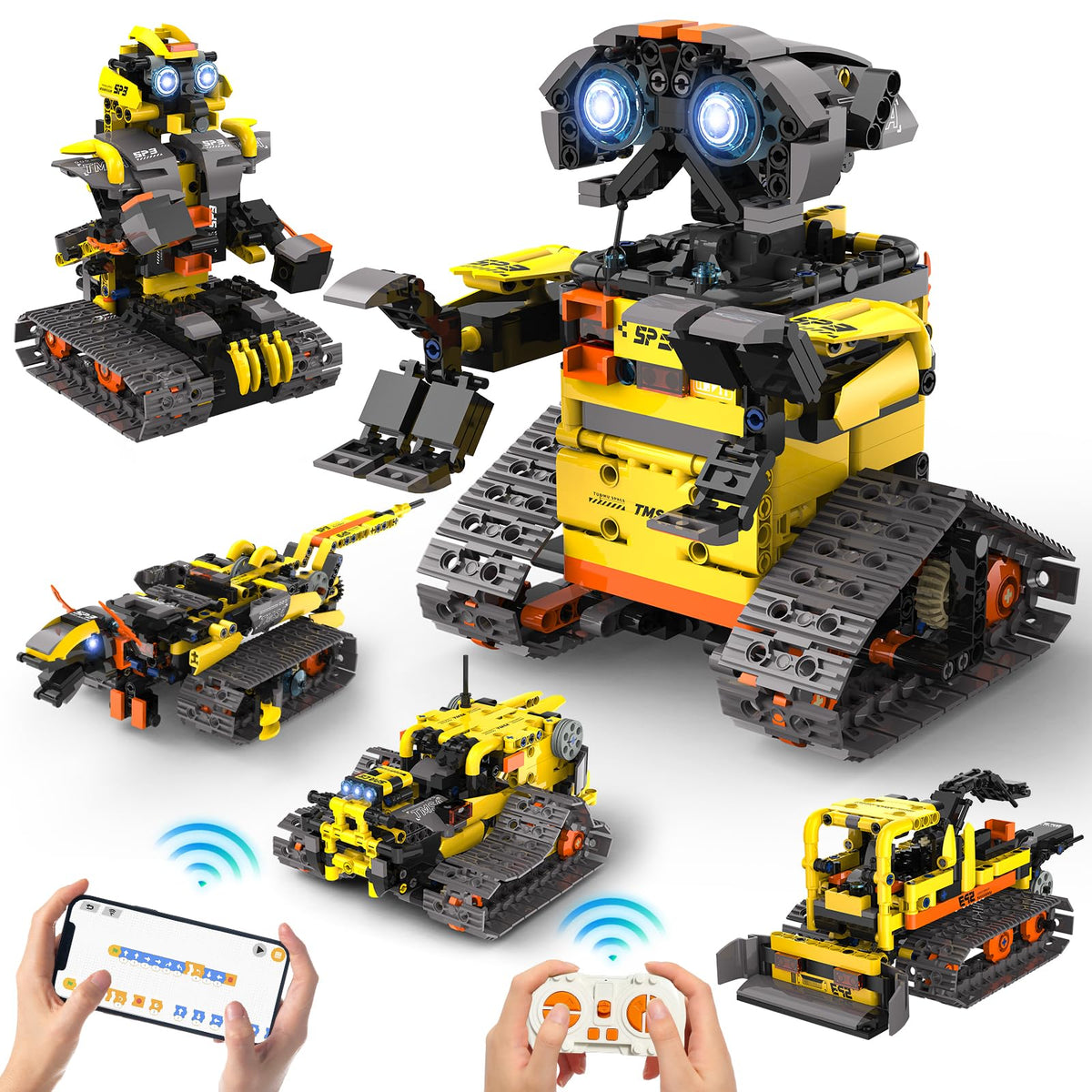 ADUSRIZ 5-in-1 boxer robot build promotes hands-on engineering exploration.