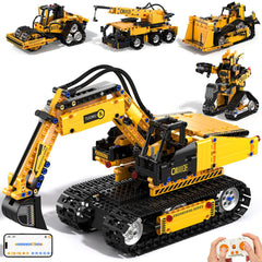ADUSRIZ 5-in-1 robot toy models for imaginative building and play.