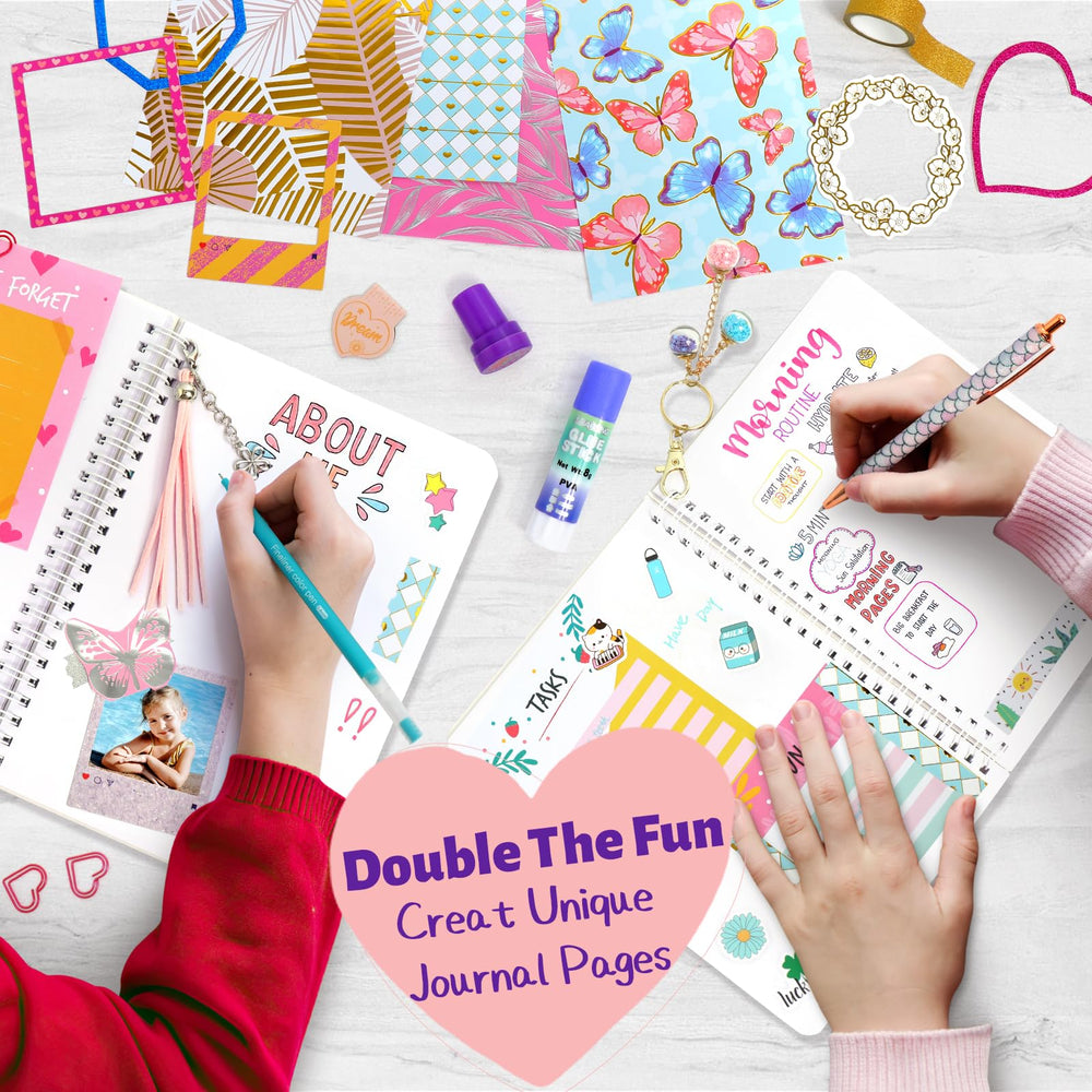 ADUSRIZ DIY Journal Kit 80-page notebooks, smooth writing for class or travel journaling.