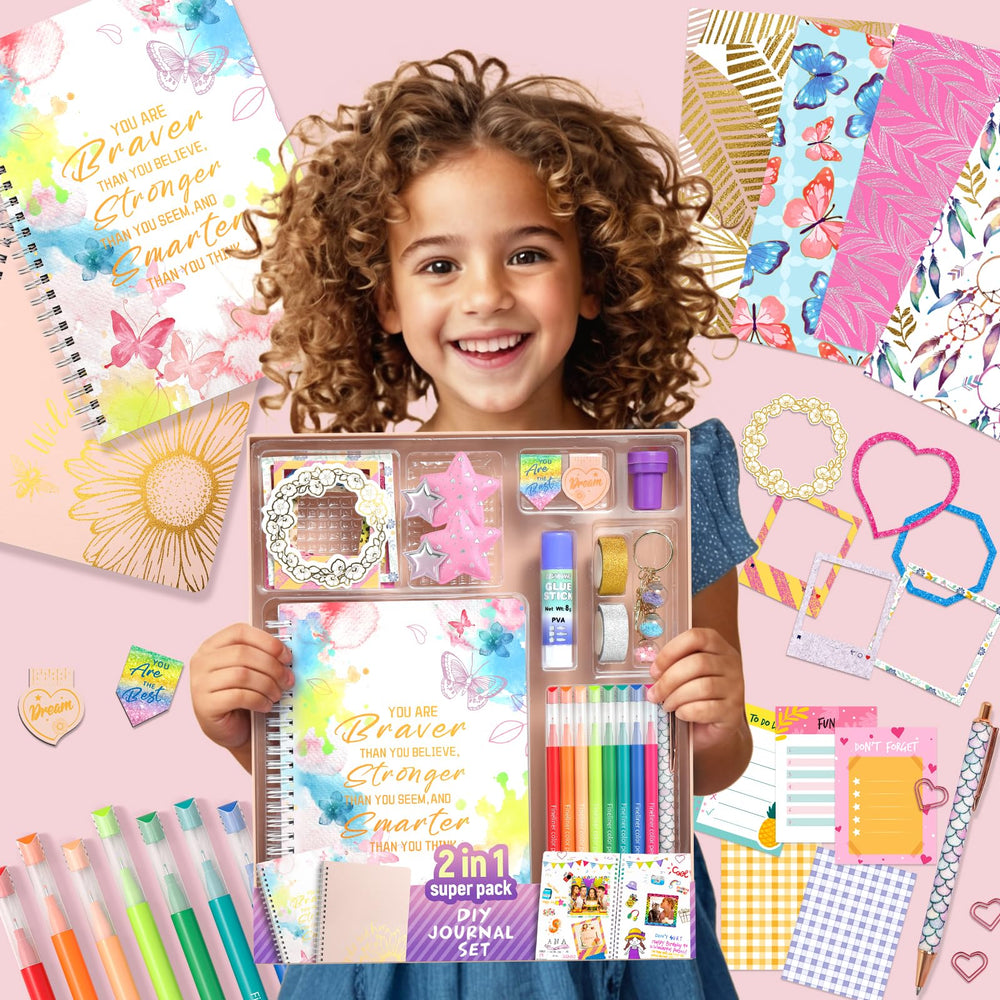 ADUSRIZ DIY Journal Kit photo frames and clips, add structure to pages and memories.