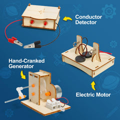 ADUSRIZ STEM kit hand-cranked-generator demonstrates mechanical energy in action.