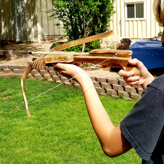 Adventure Awaits crossbow quiver and arrows show convenient storage for quick setup