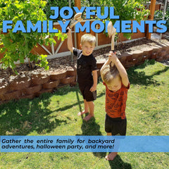 Adventure Awaits! durable-wooden-axe close-up illustrates sturdy construction for years of pretend play.