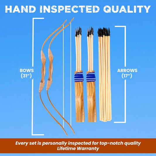 Adventure Awaits wooden arrows set of 10 for safe, interactive target practice.