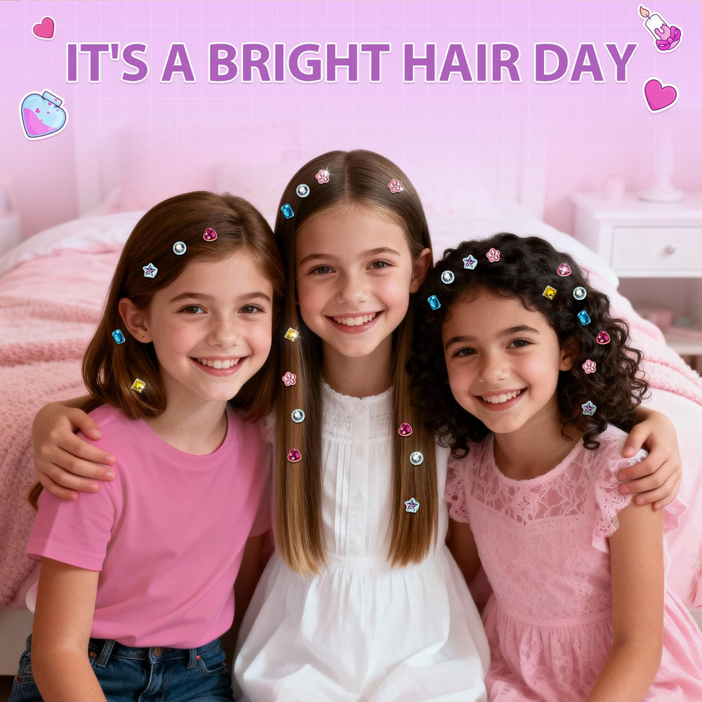 ADXVR Kids enjoy a DIY styling session with glitter gems.
