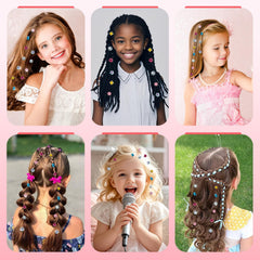 Sparkling hair gems for kids 4-12 with easy application