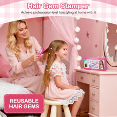 Kids style at home with ADXVR hair gem kit