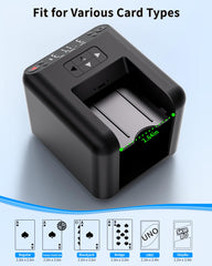ADZERD card dealer machine powered by rechargeable battery for cordless play.