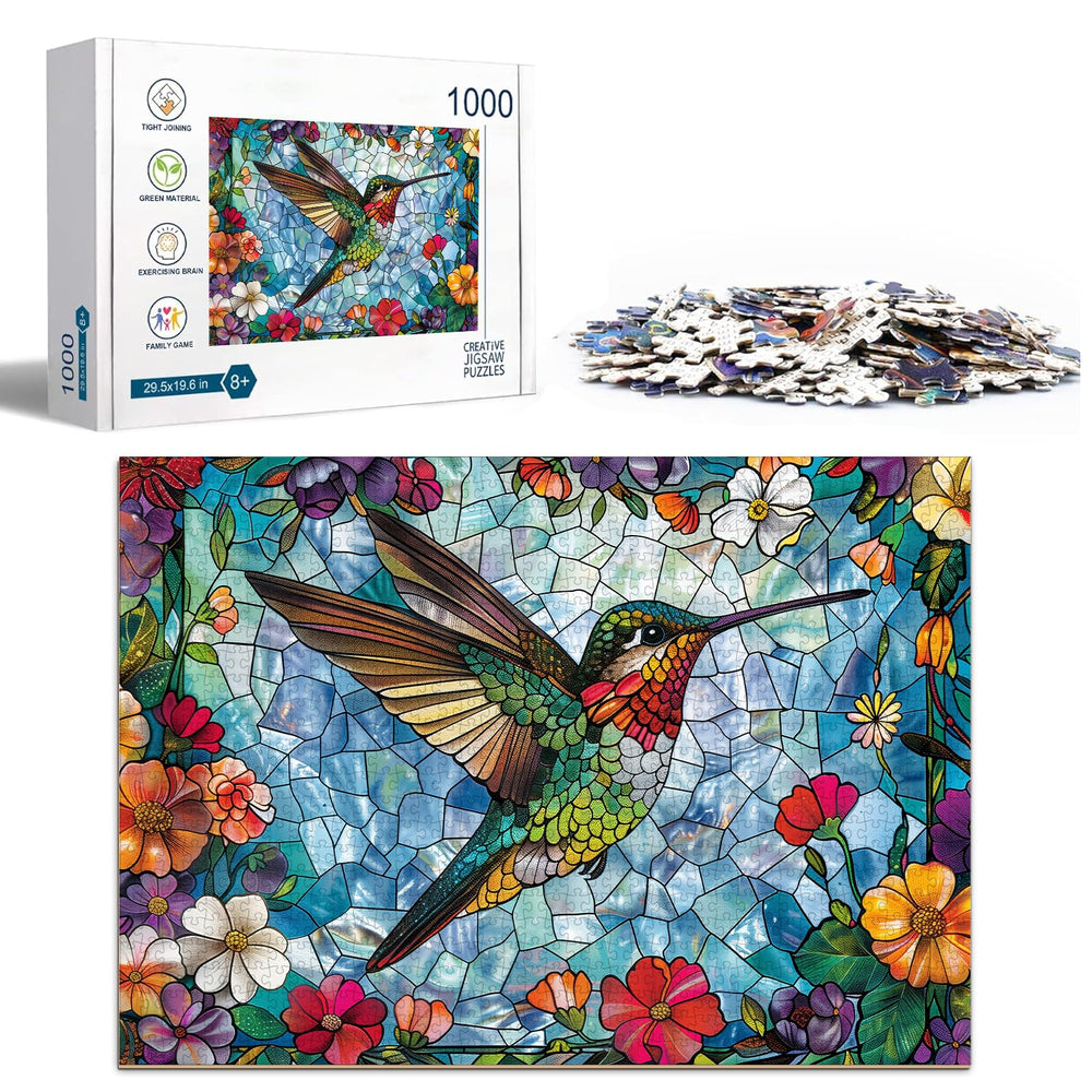Aeekdook puzzle print uses no glare inks for a clean viewing experience.