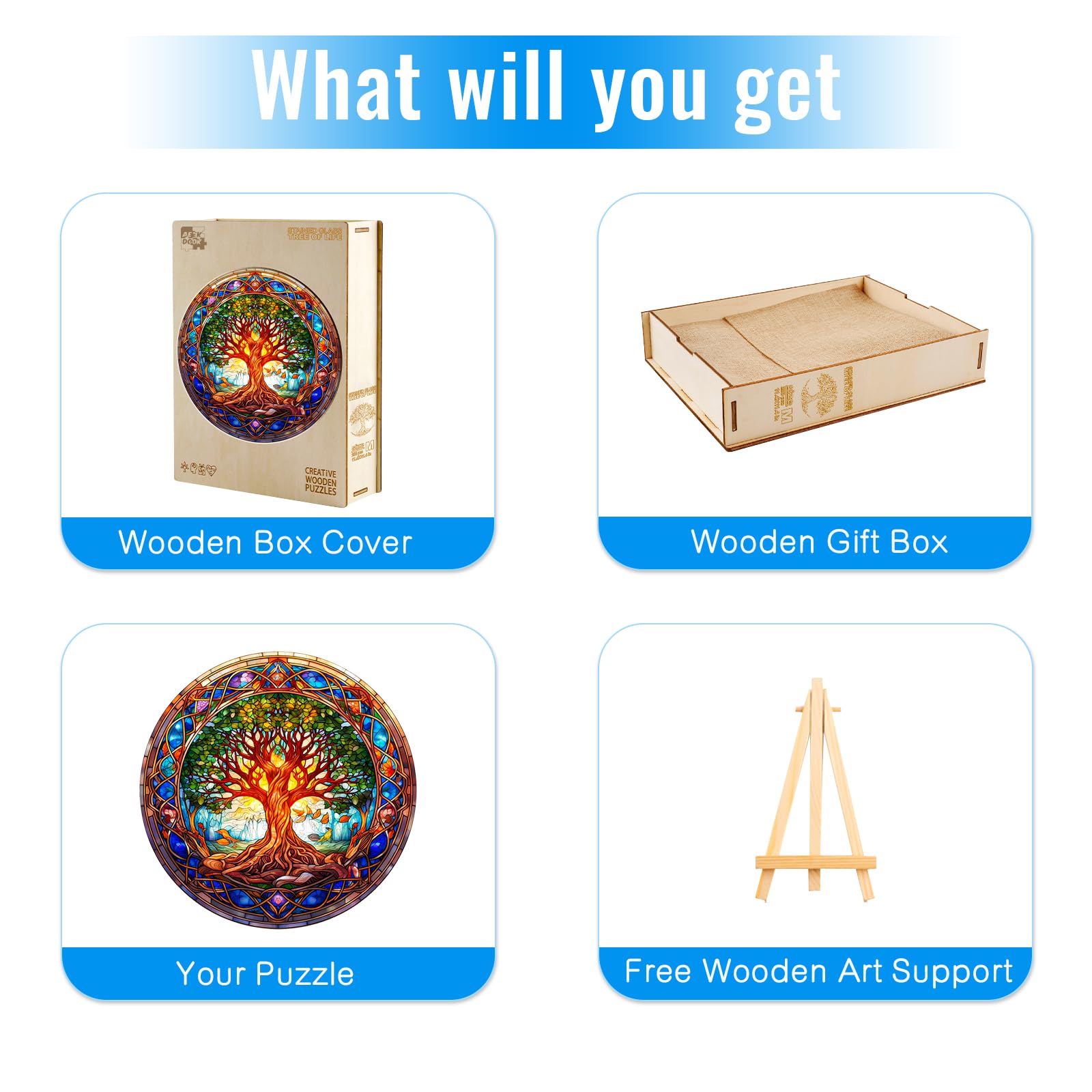 Aeekdook puzzle decor ready display adds natural charm to room.