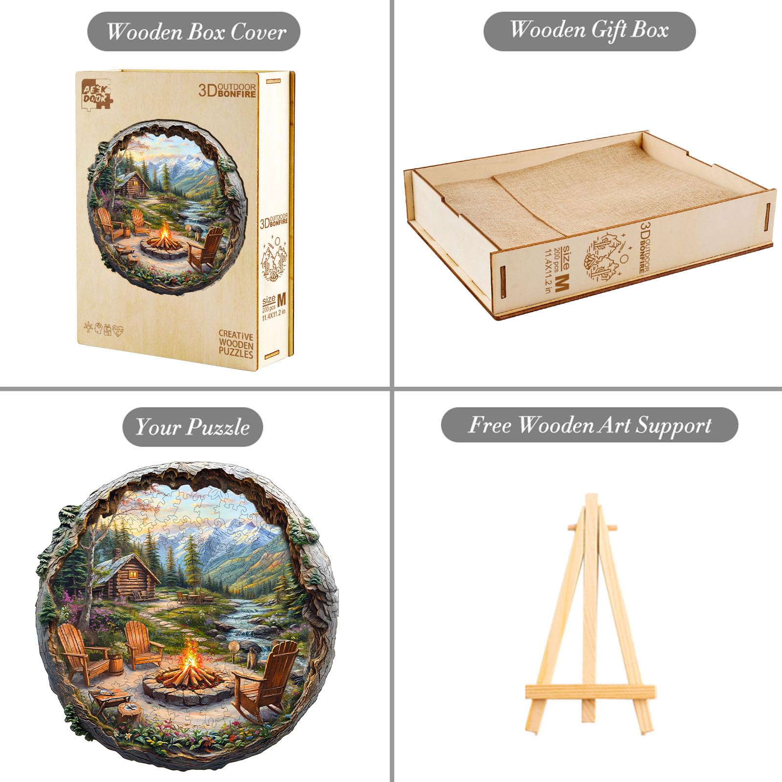 Aeekdook wooden puzzle family-friendly activity that engages all ages.