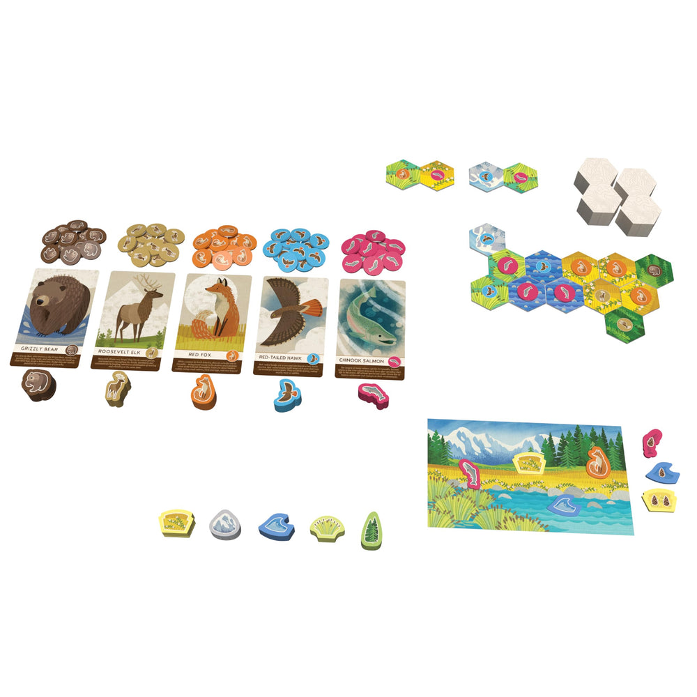 AEG Cascadia Junior mountain tile featuring bold terrain for quick puzzles