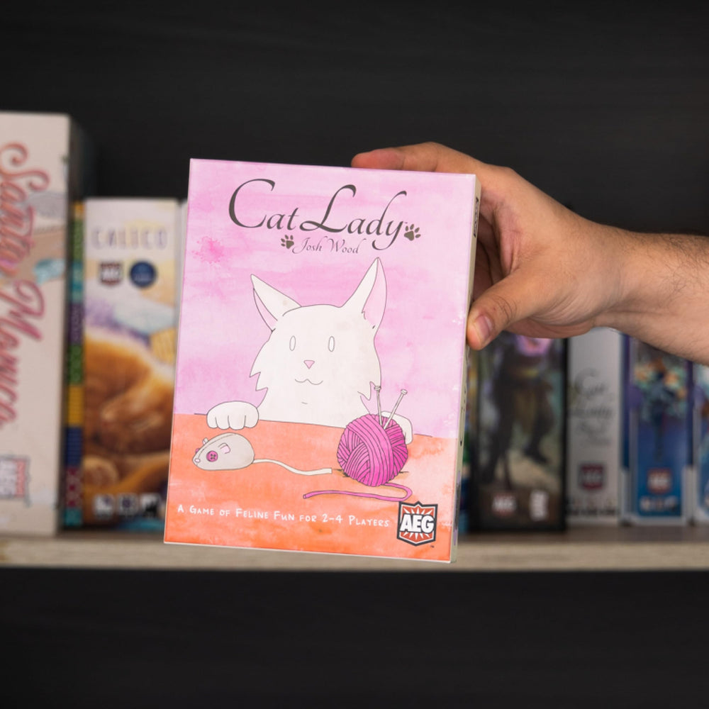 AEG Cat Lady Board Game family-friendly art and cats.