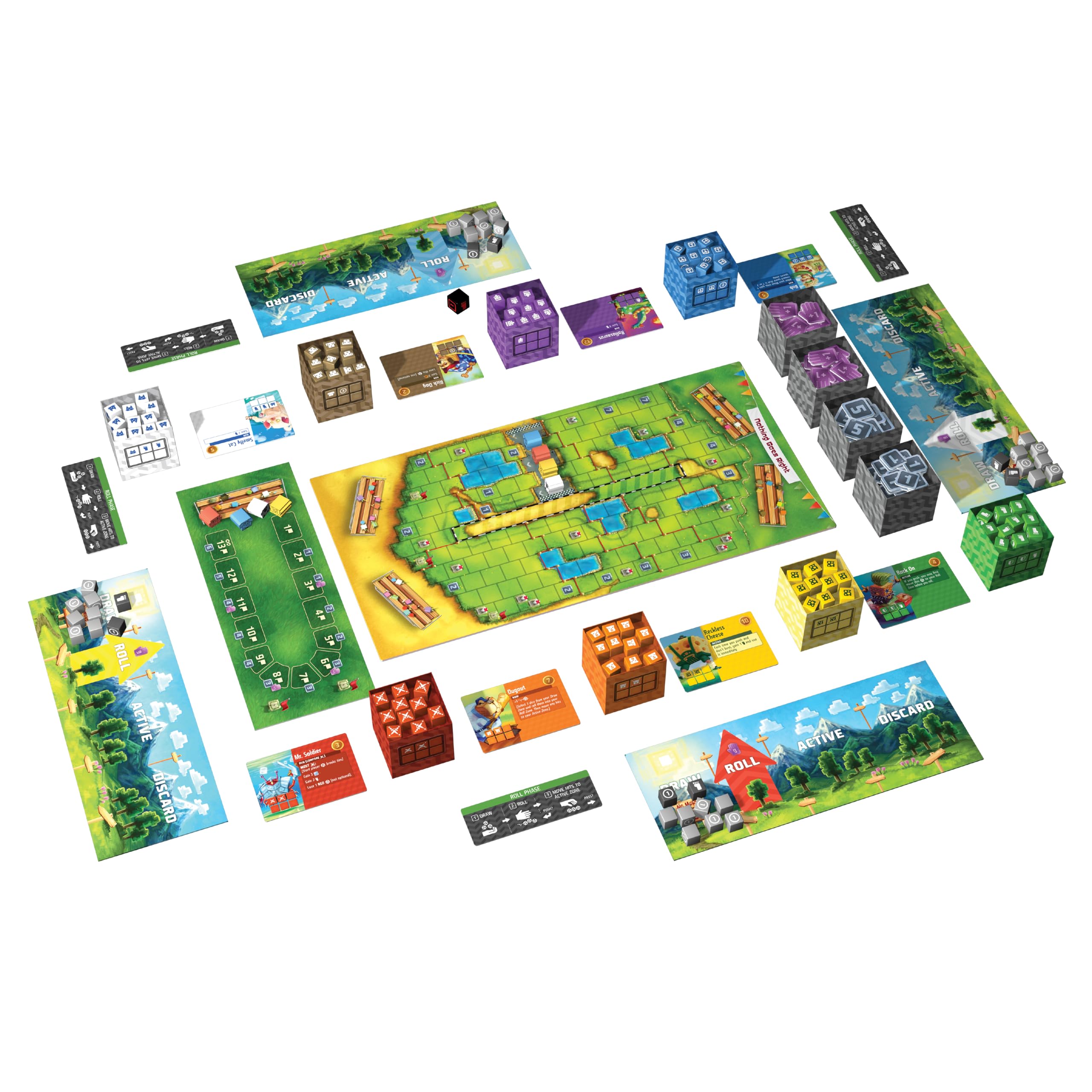 AEG Cubitos race track setup ready for competitive cube racing