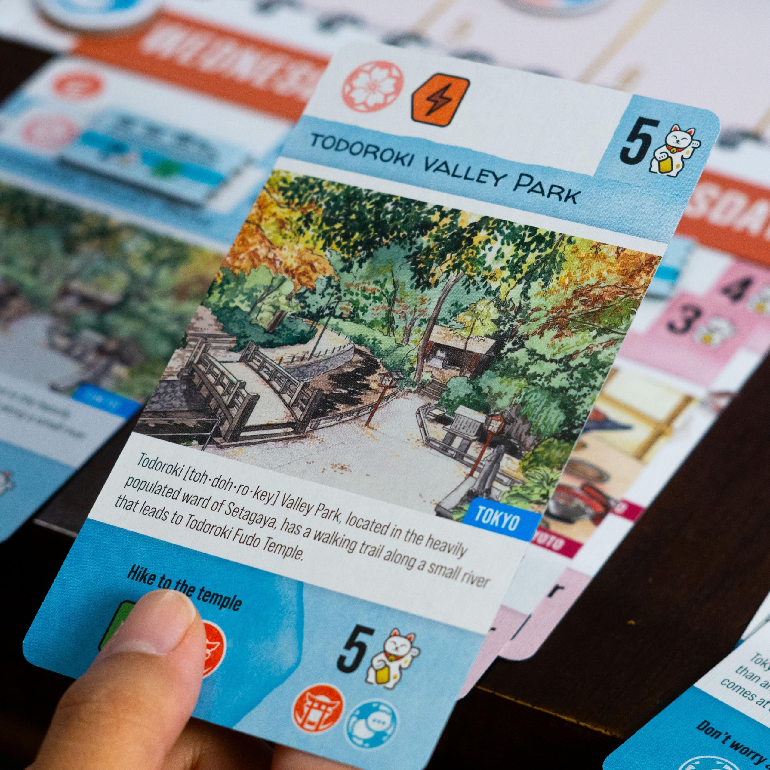 AEG Let's Go! to Japan itinerary cards depict activities for building a dream Tokyo-Kyoto schedule.