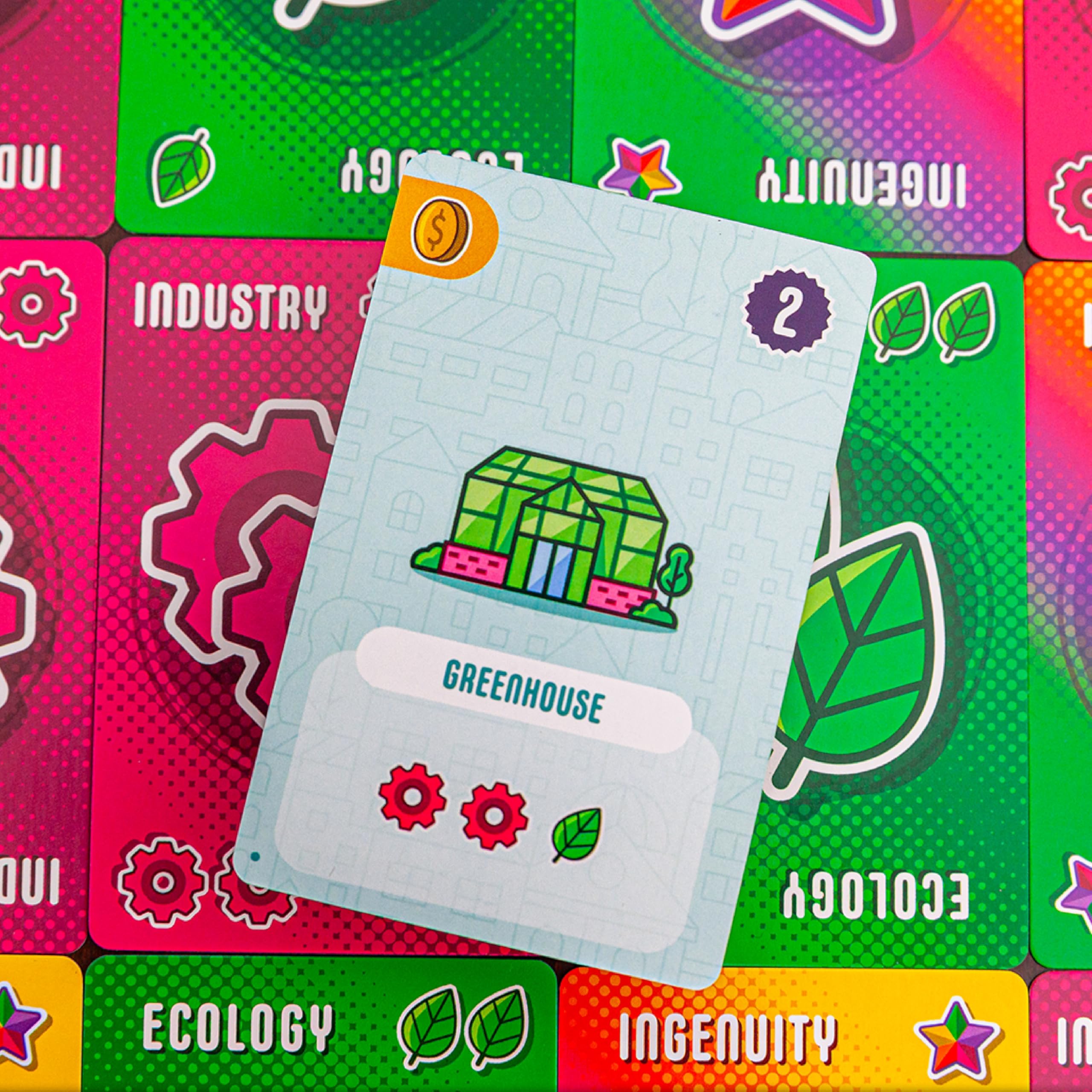 AEG Point City building cards: 150 unique options inspire varied gameplay.
