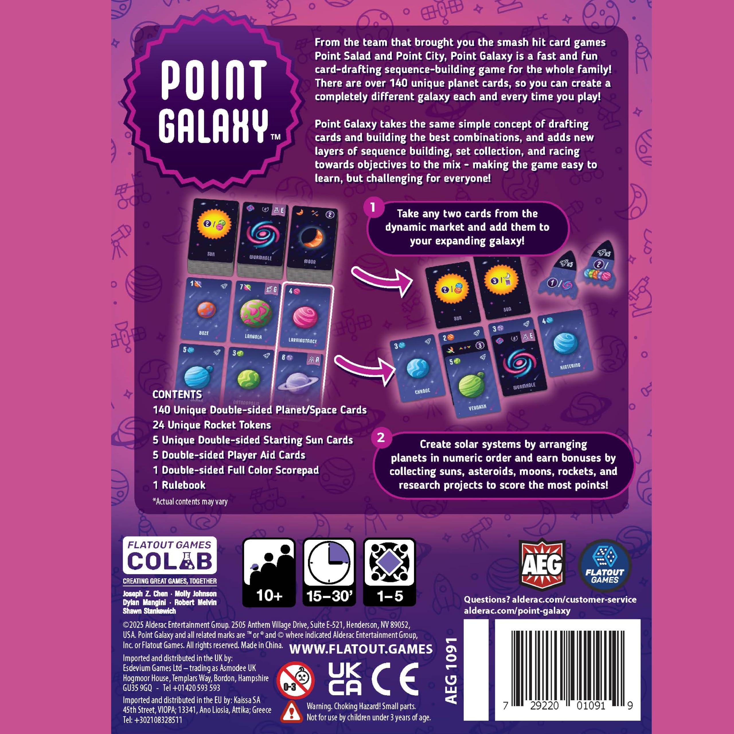 AEG Point Galaxy scorepad showing bright color tracking