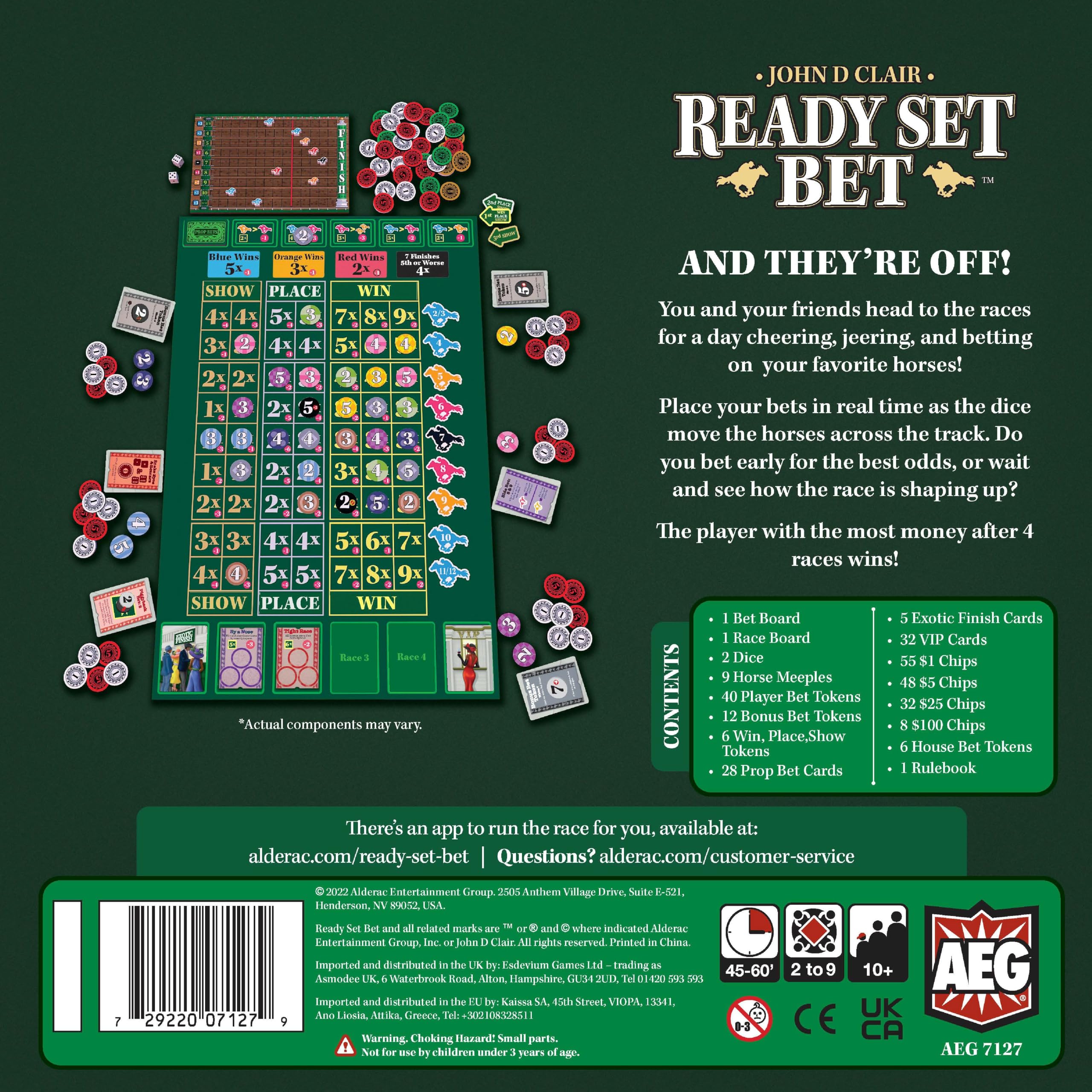 AEG Ready Set Bet dice rolling close-up emphasizing speed and excitement during play.