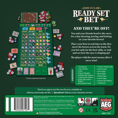 AEG Ready Set Bet dice rolling close-up emphasizing speed and excitement during play.