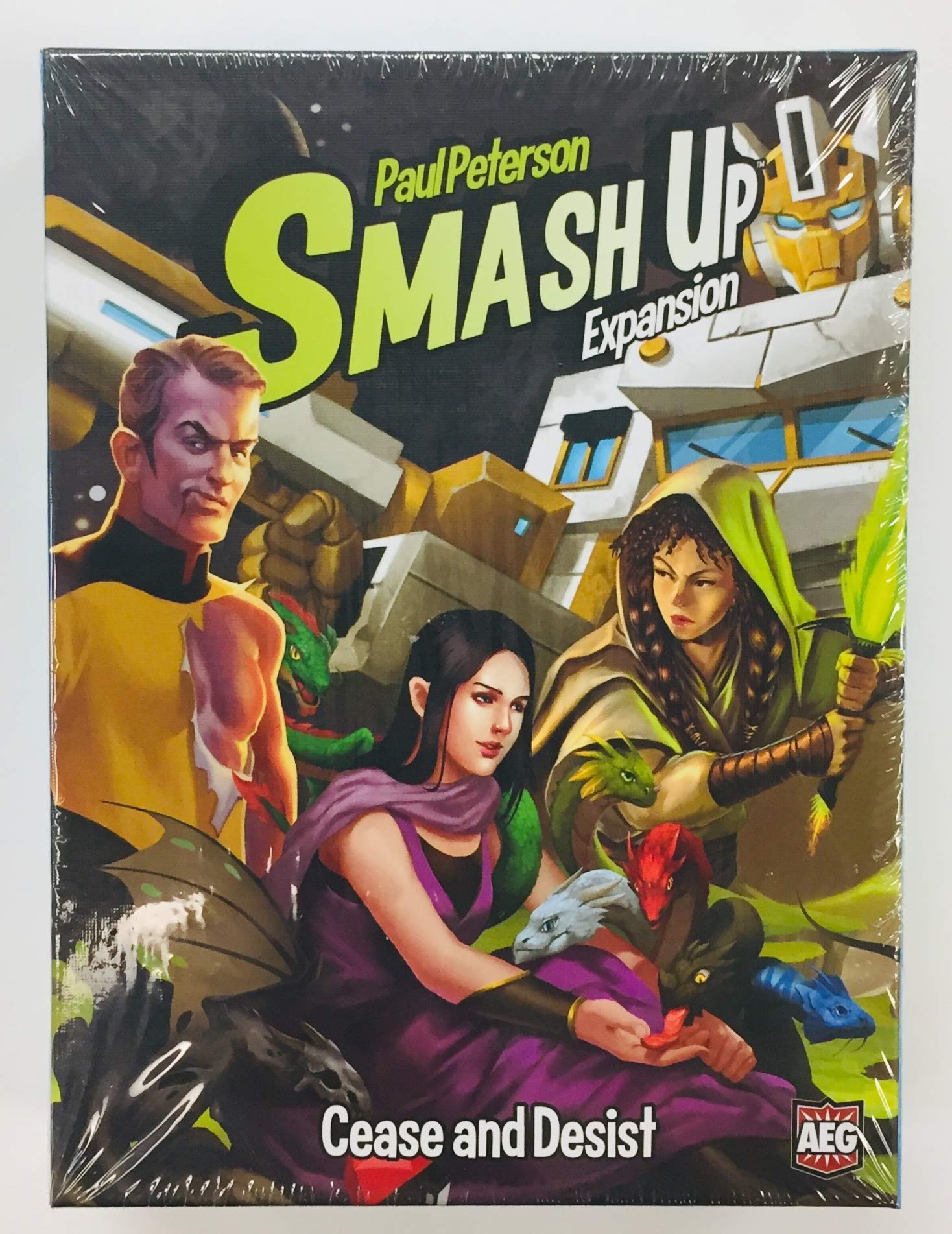 AEG Smash Up Cease Desist box and cards ready for quick, fun game nights.