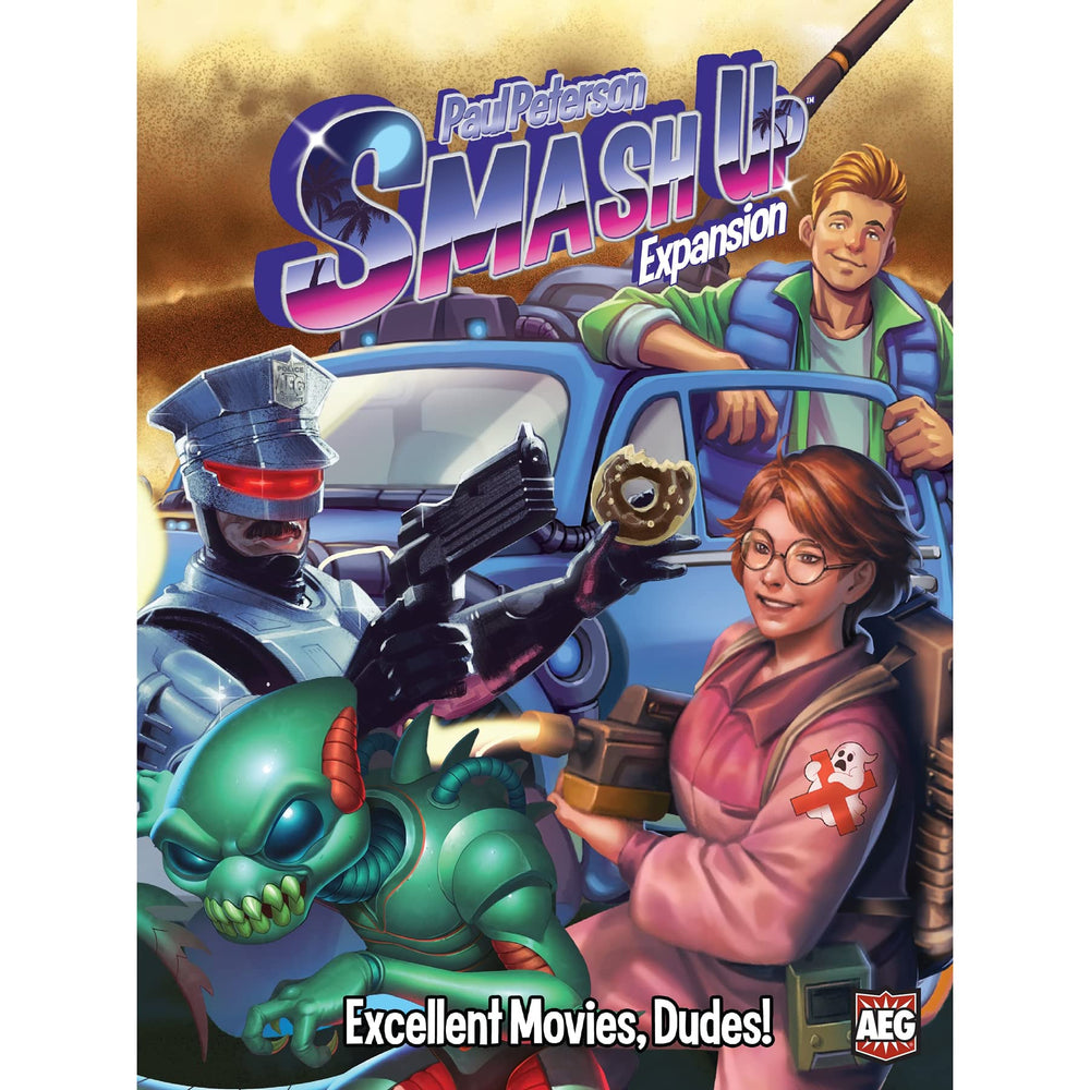 AEG Smash Up: Excellent Movies, Dudes! faction cards support quick setup and varied game flow.