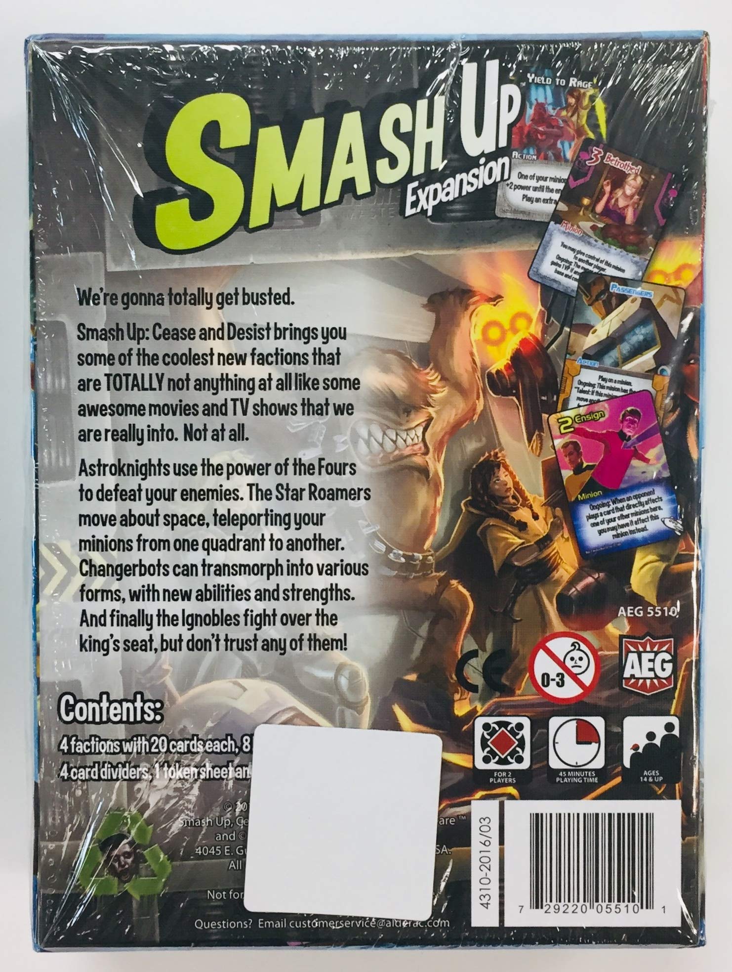 AEG Smash Up parody faction art highlighting vibrant, humorous characters for strategy play.