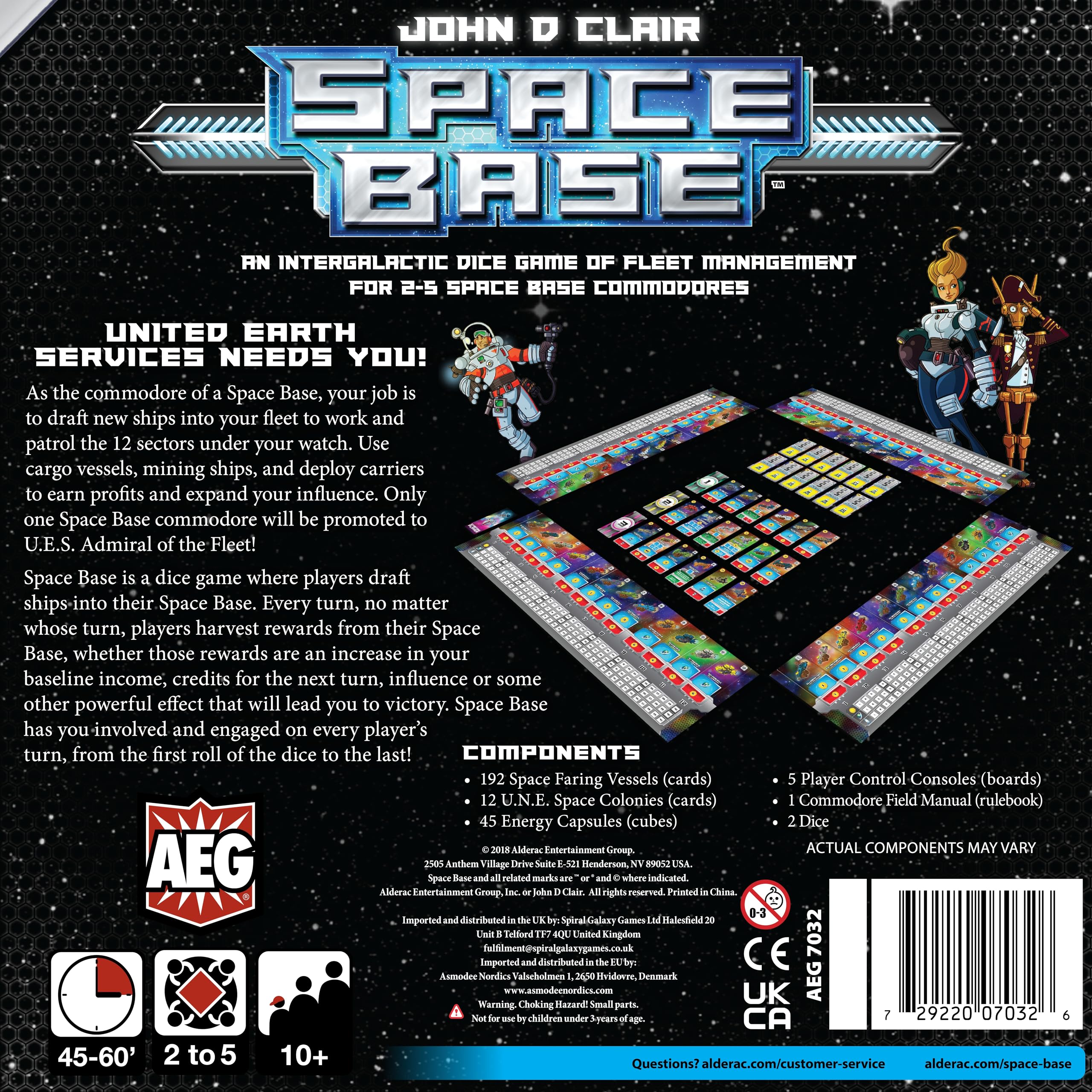 AEG Space Base engine-building moment showing ship activation and engine synergy.