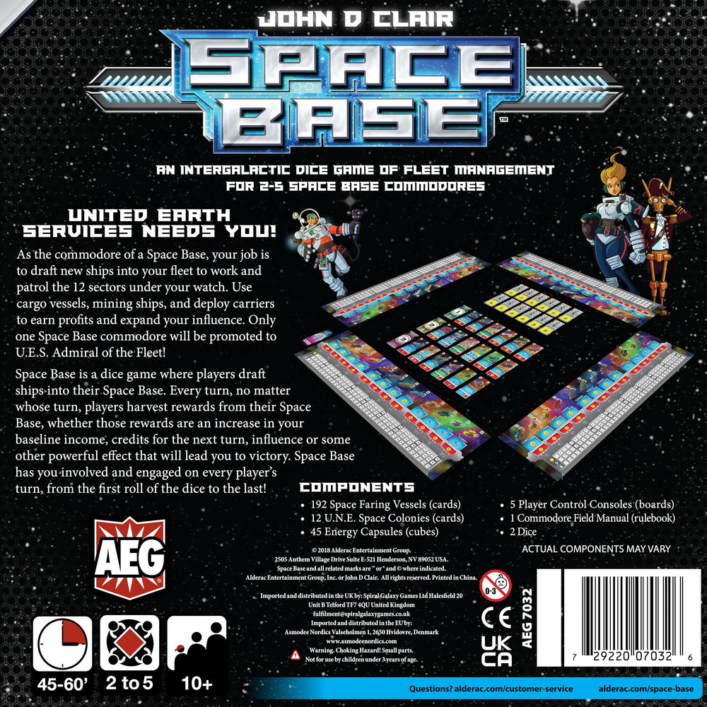 AEG Space Base engine-building moment showing ship activation and engine synergy.