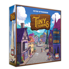 AEG Tiny Towns board layout on a 4x4 grid for strategic placement.
