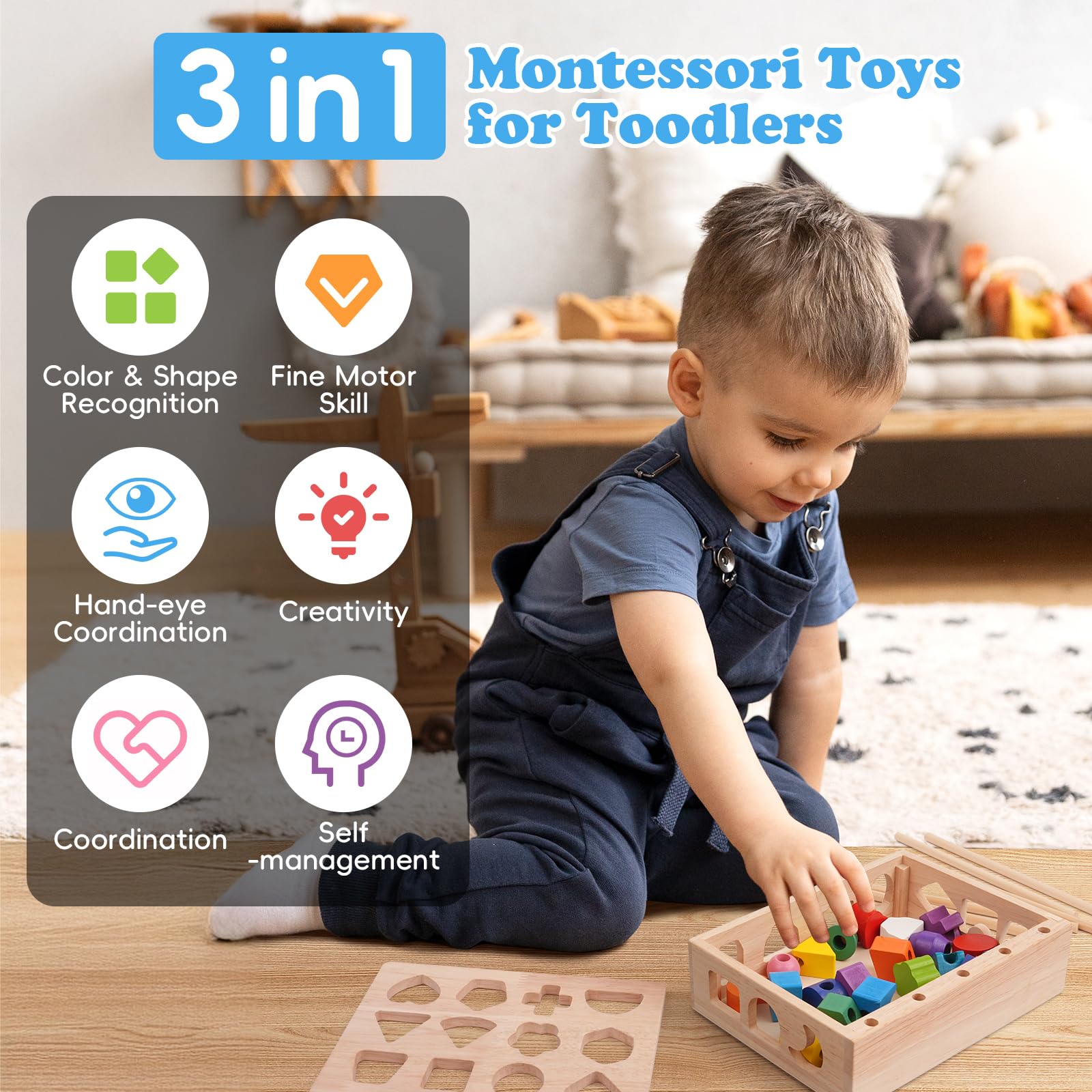 Aeocidy threading ribbons enable expressive bead designs and fine motor work.