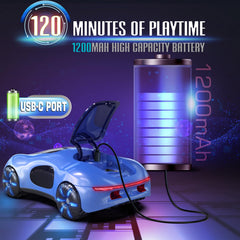 AEROQUEST 360‑spin stunt in action with lights and sounds.