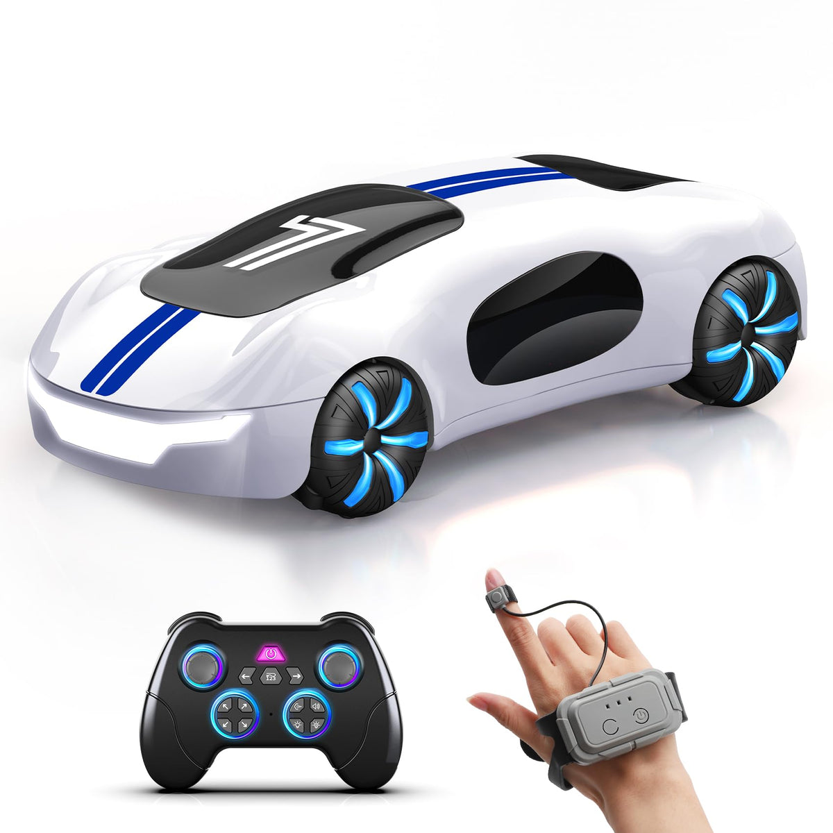 AEROQUEST gesture car front view showcases futuristic styling and dual control usability